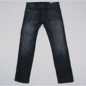 Diesel Darron Slim Tapered Jeans Mens 33x31 Regular Dark Wash Blue Denim USA